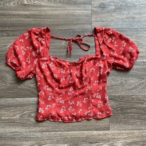 Abercrombie & Fitch red blouse